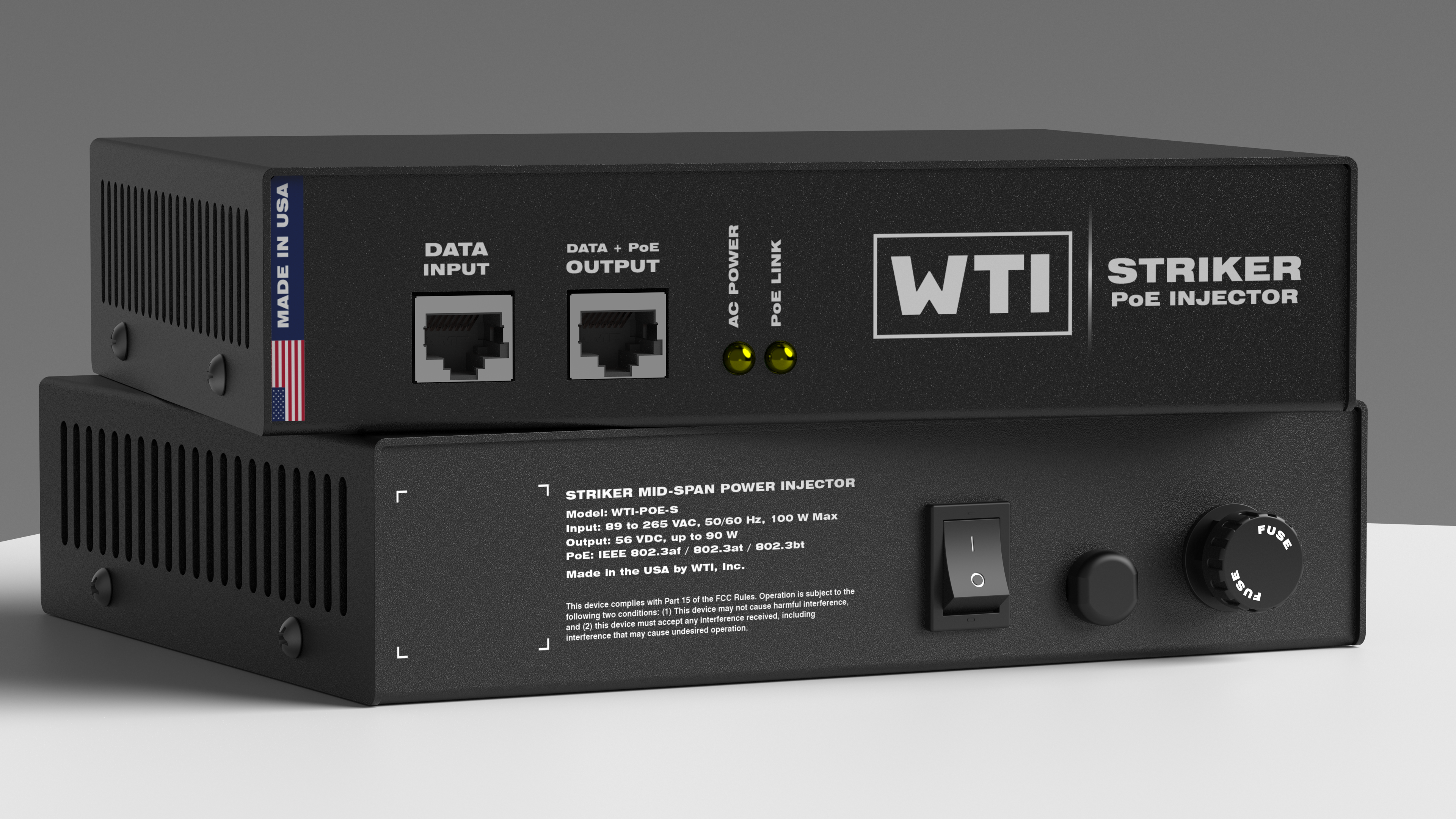 WTI Striker PoE++ injectors