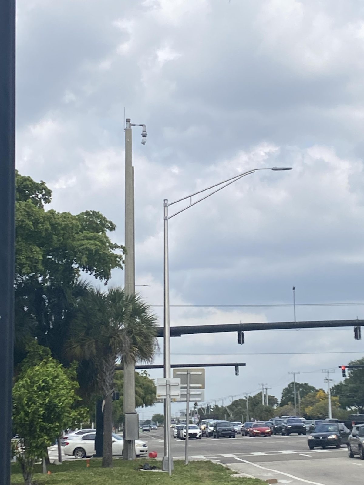 Sidewinder camera installed on a roadway pole arm