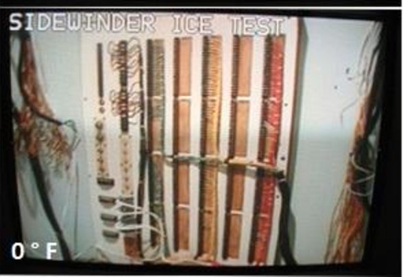 Sidewinder ice test at 0°F