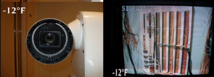 Sidewinder ice test at −12°F