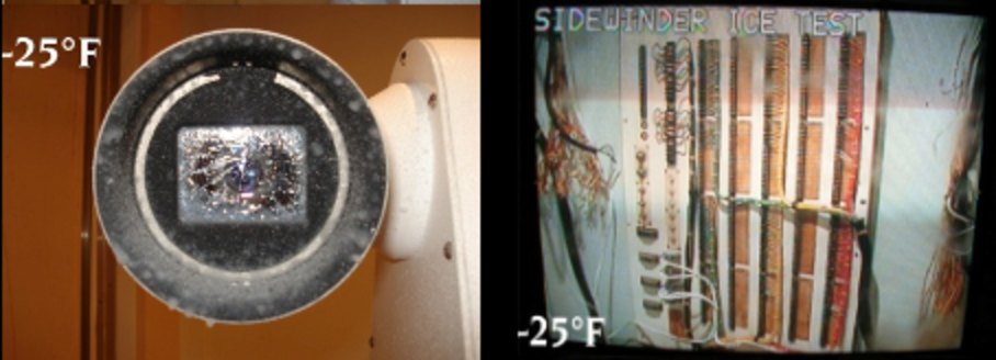 Sidewinder ice test at −25°F