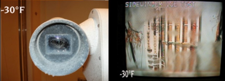 Sidewinder ice test at −30°F