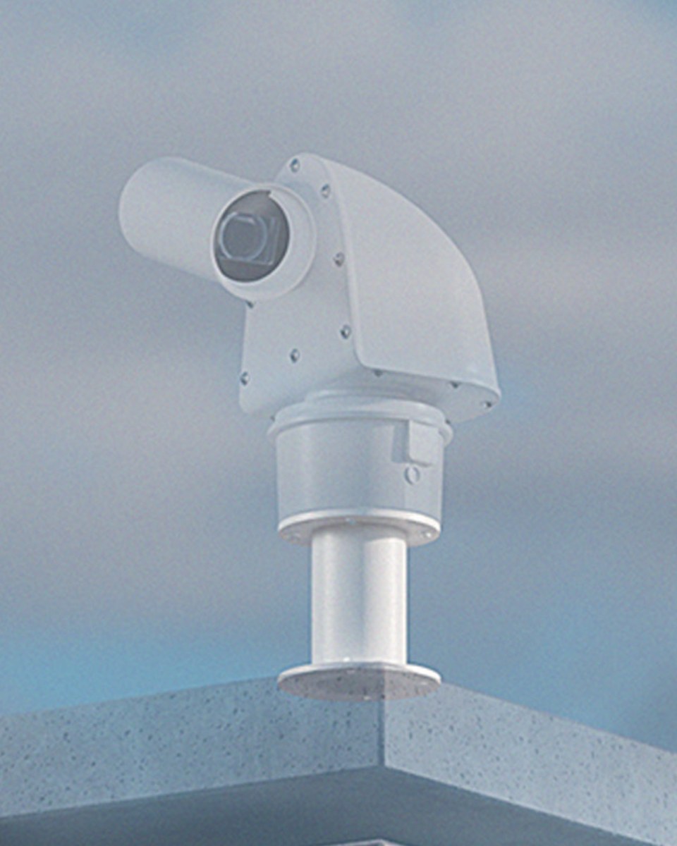 Sidewinder PTZ camera paired with the 6 inch riser mount