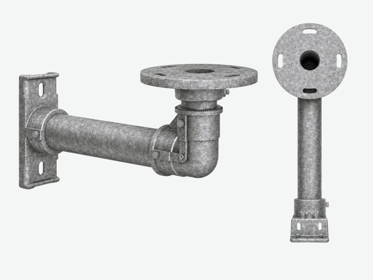 WTI SWM-SP side of pole mount with 12 inch arm